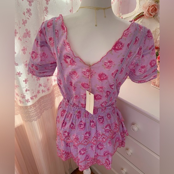 LoveShackFancy Mavis Dress Lilac Fusion - Picture 7 of 8